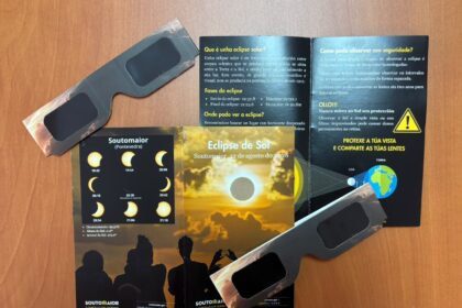 Gafas e diptico informativo eclipse