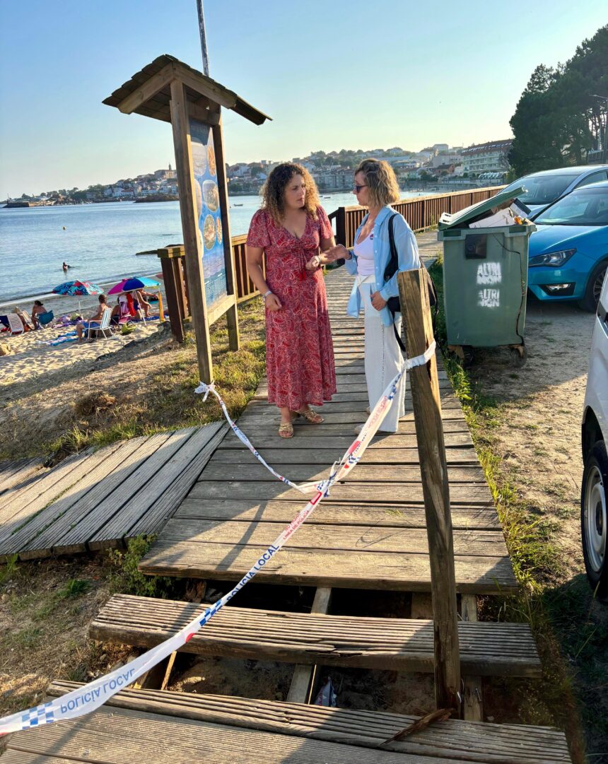 O BNG solicita a reparacion da pasarela da praia da Corna tras un accidente provocado polo seu deterioro
