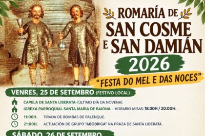 Cartel Romeria de San Cosme e San Damian 2026