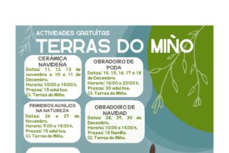 Cartel actividades Terras do Mino