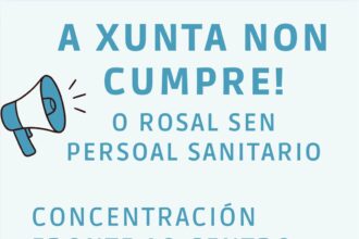 Cartel concentracioen pola sanidade pueblica no Rosal