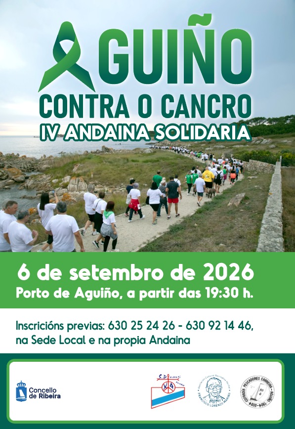 Cartel da IV Andaina Solidaria Aguino Contra o Cancro 2026