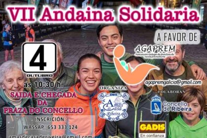 Cartel da VII Andaina Solidaria a favor de Agaprem 2026