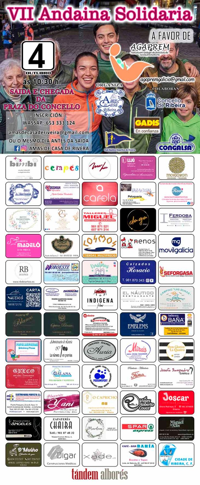 Cartel da VII Andaina Solidaria a favor de Agaprem 2026