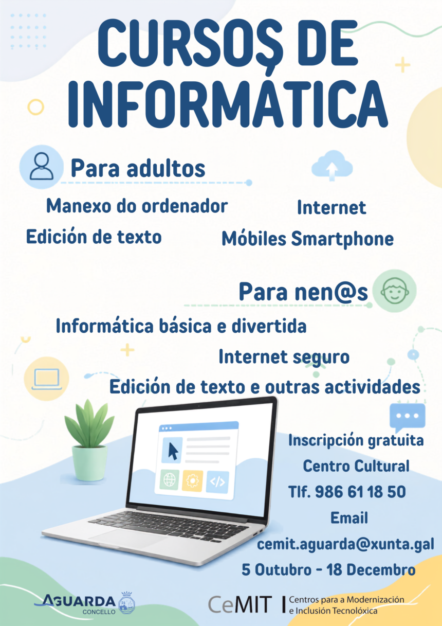 Cartel de cursos de informatica