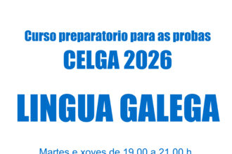 Cartel do curso preparatorio do CELGA 2026