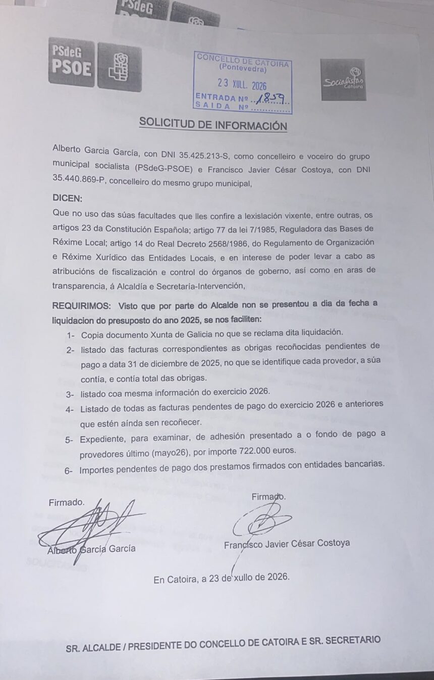 ESCRITO CATOIRA