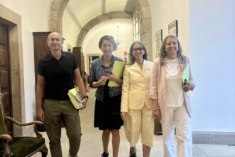 IMAXE As concelleiras Non Adscritas antes da sesion plenaria deste xoves