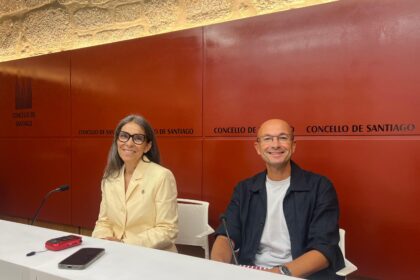 IMAXE Mercedes Roson e Gonzalo Muinos nunha rolda de prensa
