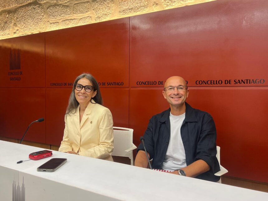IMAXE Mercedes Roson e Gonzalo Muinos nunha rolda de prensa