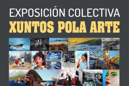 Cartel da exposicion colectiva Xuntos pola arte Setembro 2026