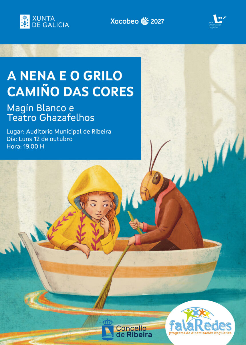 Cartel da funcion A nena e o grilo camino das cores Outubro 2026