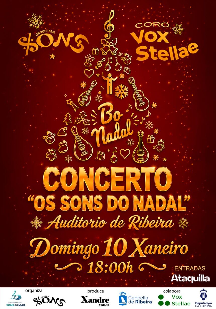Cartel do concerto de Nadal da orquestra Sons e Vox Stellae 2026