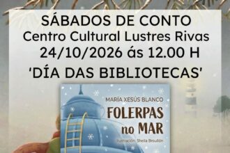 Cartel do contacontos Folerpas no mar de Maria Xesus Blanco Outubro 2026