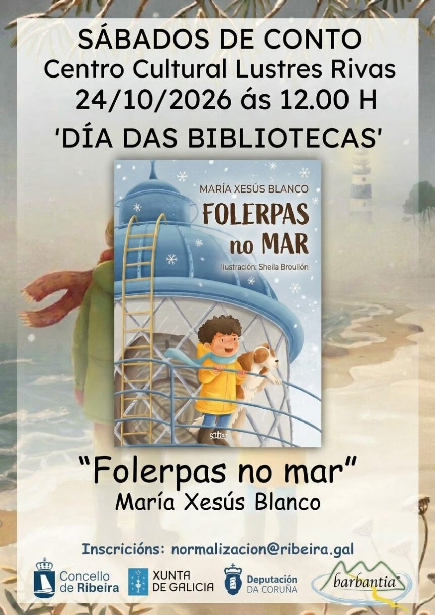 Cartel do contacontos Folerpas no mar de Maria Xesus Blanco Outubro 2026