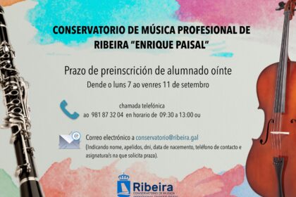 Cartel do prazo de preincricion de alumnado ointe 2026