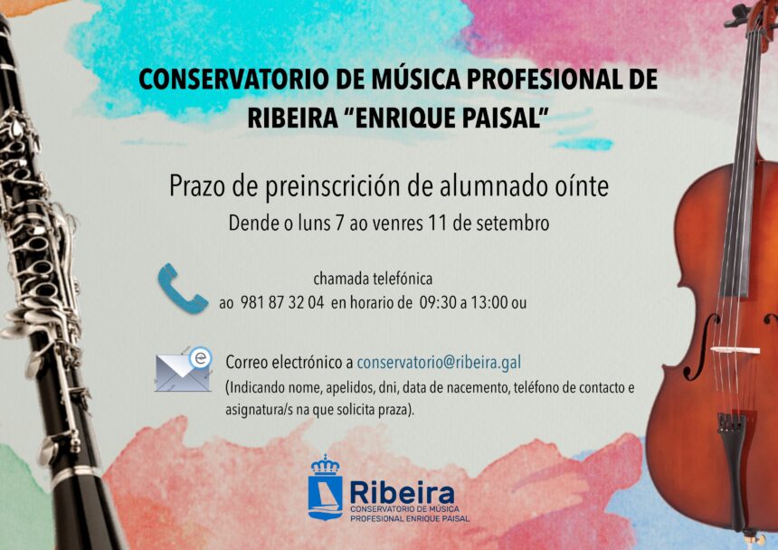 Cartel do prazo de preincricion de alumnado ointe 2026