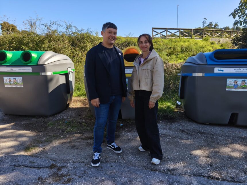 Manu Lourenzo e Eva Alonso cos novos contedores