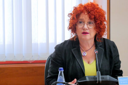 Montse Prado no Parlamento galego